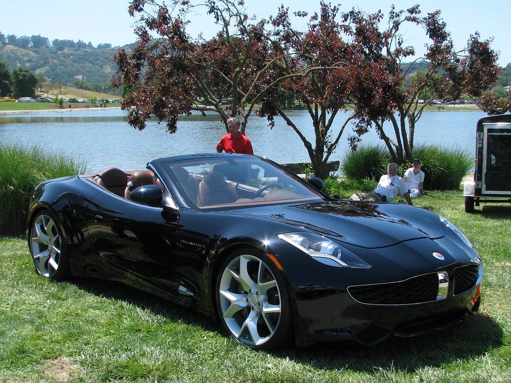 Classic car on a Monterey Peninsula concours lawn