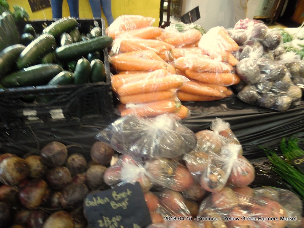Fresh produce at a farmers market