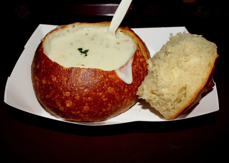 Seafood and chowder on Fishermans Wharf