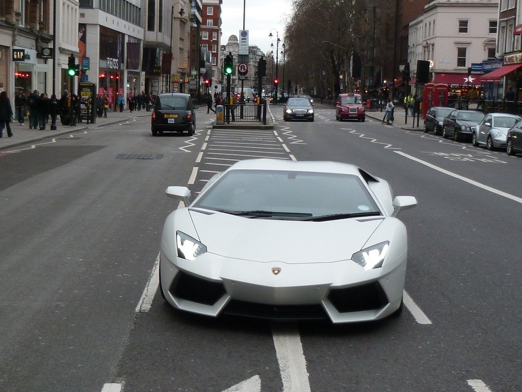 A supercar on the street